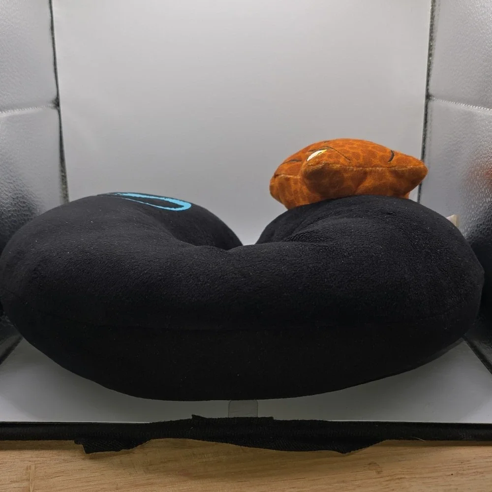 Jurassic World Dinosaur Travel Neck Pillow Black Brown Blue Comfortable Support